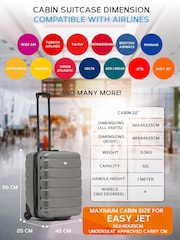 Flight Knight 56x45x25cm EasyJet Overhead 2 Wheel ABS Hard Case Cabin Carry On Hand Luggage - Image 9 of 9