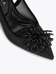 Carvela Black Lucia Sling Embellished Tassel Heeled Shoes - Image 4 of 4