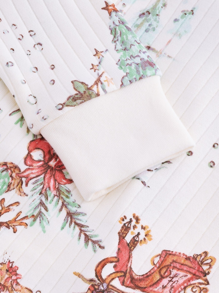 Cream Scene 100% Cotton Christmas Pyjamas (9mths-16yrs) - Image 10 of 10