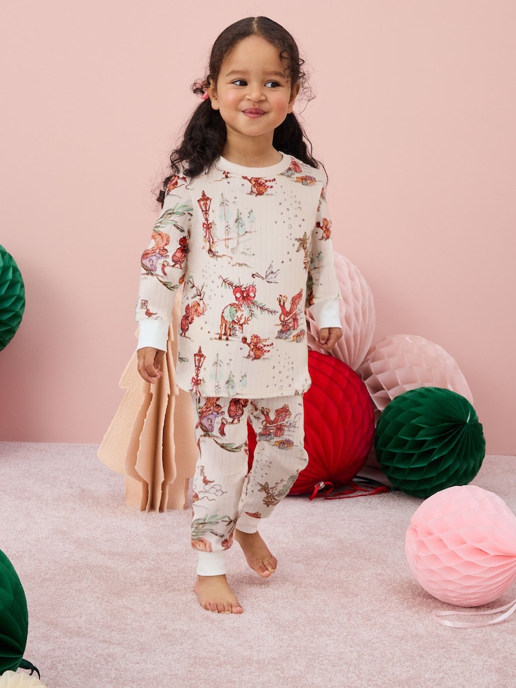 Cream Scene 100% Cotton Christmas Pyjamas (9mths-16yrs) - Image 2 of 10