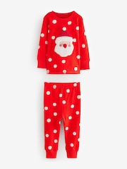 Red/Cream Spot Santa 100% Cotton Christmas Pyjamas (9mths-16yrs) - Image 5 of 8