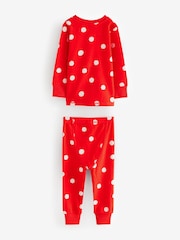 Red/Cream Spot Santa 100% Cotton Christmas Pyjamas (9mths-16yrs) - Image 6 of 8