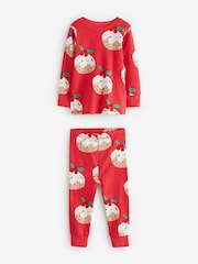 Red/Blue/Green Christmas 100% Cotton Snuggle Pyjamas 3 Pack (9mths-12yrs) - Image 9 of 13