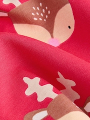 Raspberry Pink Reindeer 100% Cotton Christmas Pyjamas (9mths-16yrs) - Image 6 of 7
