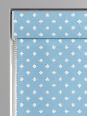 Laura Ashley China Blue Louise Star Made to Measure 100% Cotton Roman Blinds - Image 3 of 6