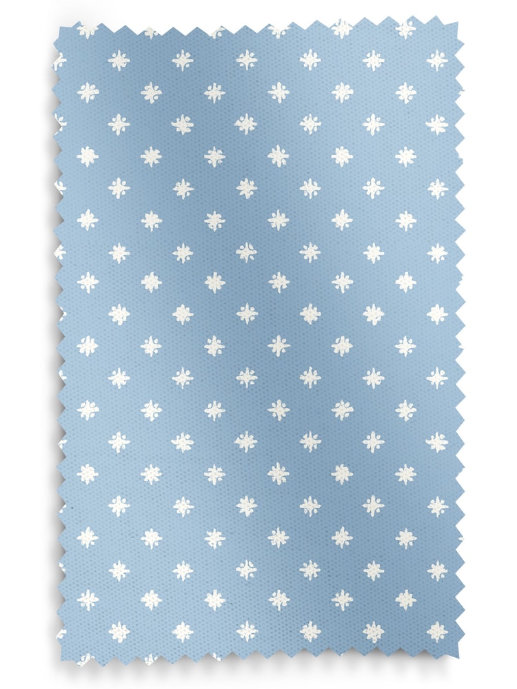 Laura Ashley China Blue Louise Star Made to Measure 100% Cotton Roman Blinds - Image 6 of 6