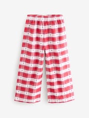 Red/Cream Christmas Woven Wide Leg Pyjamas 1 Pack (1.5-16yrs) - Image 9 of 11