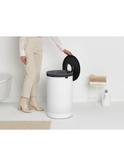 Brabantia White Laundry Bin 60L With Plastic Lid - Image 3 of 4