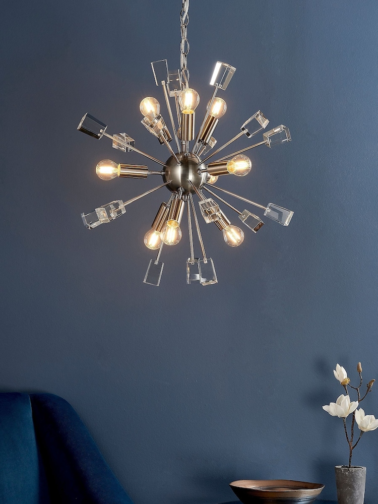 Gallery Home Silver Niro Ceiling Light Pendant - Image 1 of 10