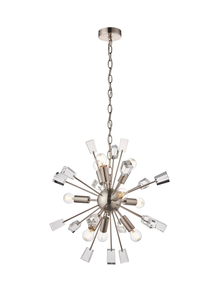 Gallery Home Silver Niro Ceiling Light Pendant - Image 2 of 10
