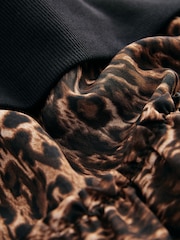Animal Long Sleeve Printed Layered Sweatshirt Dress - Image 8 of 8