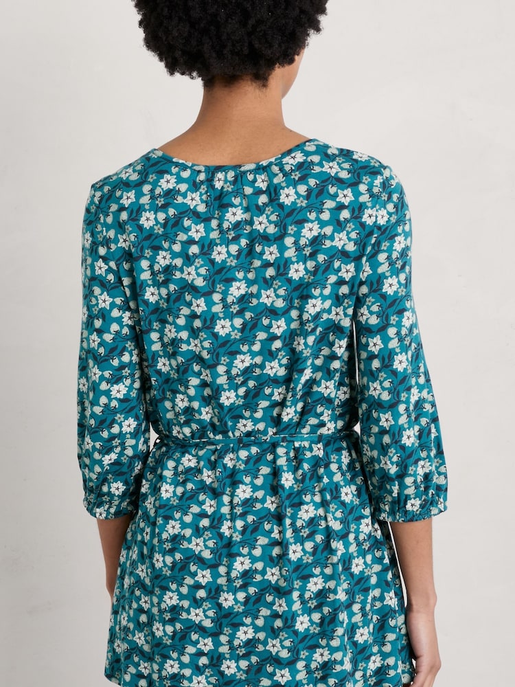 Seasalt Cornwall Blue Teal Moonfish Jersey Tunic - Image 2 of 5 Seasalt Cornwall Blue Teal Moonfish Jersey Tunic - Image 2 of 5