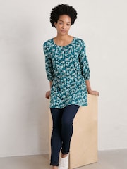 Seasalt Cornwall Blue Teal Moonfish Jersey Tunic - Image 3 of 5