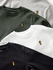 Black/White/Grey Long Sleeve Cosy T-Shirts 4 Pack (3-16yrs) - Image 7 of 8