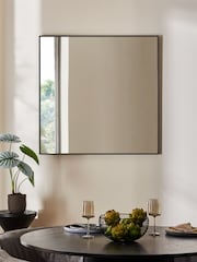 Black Large 90x90cm Square Wall Mirror - Image 2 of 6