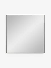 Black Large 90x90cm Square Wall Mirror - Image 4 of 6