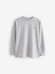 Berry Red/Grey/White/Blue Long Sleeve Cosy T-Shirts 4 Pack (3-16yrs) - Image 2 of 7