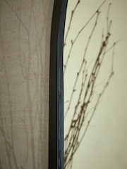 Black Wide Arch Over Mantle Wall Mirror - Image 2 of 5
