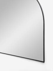 Black Wide Arch Over Mantle Wall Mirror - Image 4 of 5