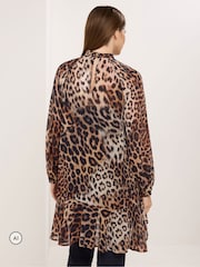 Tunikový top Star by Julien MacDonald s leopardím lemem - Obrázek 3 z 6