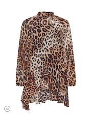Tunikový top Star by Julien MacDonald s leopardím lemem - Obrázek 5 z 6