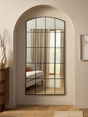 Black Metal Window Full Length Mirror - Image 1 of 6