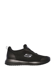Negro - Skechers Womens Squad Slip Resistant Work Trainers - Imagen 1 de 5