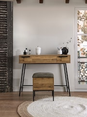 Dark Bronx Oak Effect Extra Large Dressing Table - Image 2 of 8