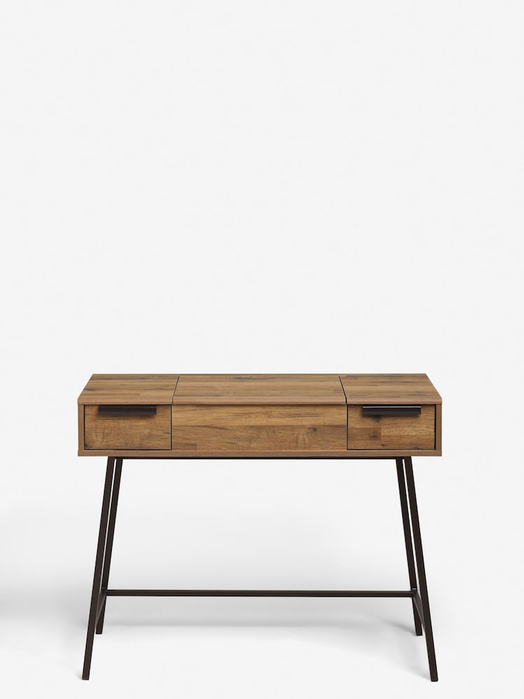 Dark Bronx Oak Effect Extra Large Dressing Table - Image 8 of 8
