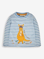 JoJo Maman Bébé Blue Kangaroo Appliqué Top - Image 1 of 4