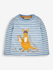JoJo Maman Bébé Blue Kangaroo Appliqué Top - Image 2 of 4