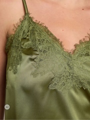 Star by Julien MacDonald Green Lace Trim Satin Vest Top - Image 4 of 6