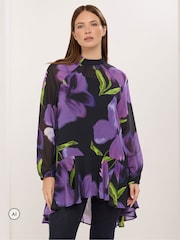 Star by Julien MacDonald Floral Dipped Hem Tunic Top - صورة 1 من 6