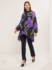 Star by Julien MacDonald Floral Dipped Hem Tunic Top - صورة 2 من 6