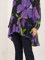 Star by Julien MacDonald Floral Dipped Hem Tunic Top - صورة 4 من 6