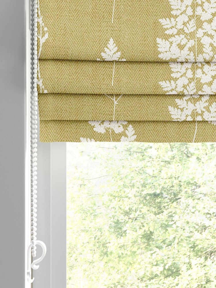 Emily Bond Yellow 100% Cotton Tynesfield Made to Measure Roman Blinds - Image 2 of 6