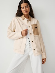 Converse Cream Chore Denim Jacket - Image 1 of 4
