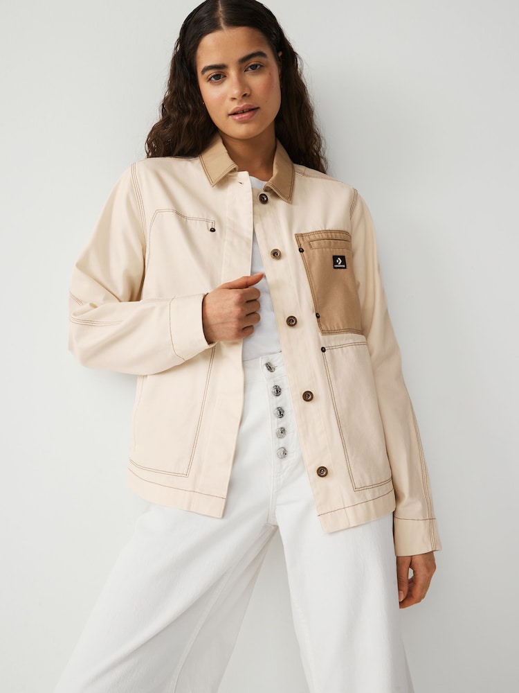 Converse Cream Chore Denim Jacket - Image 1 of 4