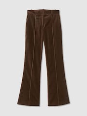 Мокко қоңыры - Reiss Wren Velvet Flared Tuxedo Trousers - 8суретінің 2 суреті