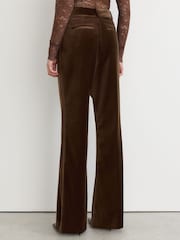 Мокко қоңыры - Reiss Wren Velvet Flared Tuxedo Trousers - 8суретінің 7 суреті