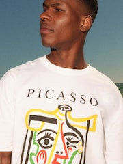 White Picasso Artist Licence 100% Cotton T-Shirt - Image 4 of 7