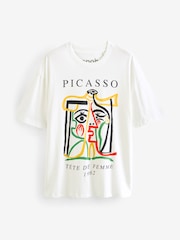 White Picasso Artist Licence 100% Cotton T-Shirt - Image 5 of 7
