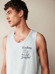 Blue 100% Cotton Snoopy Vest - Image 1 of 7