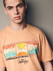 Orange Beach Boys Regular Fit Band Graphic 100% Cotton T-Shirt - Image 1 of 7