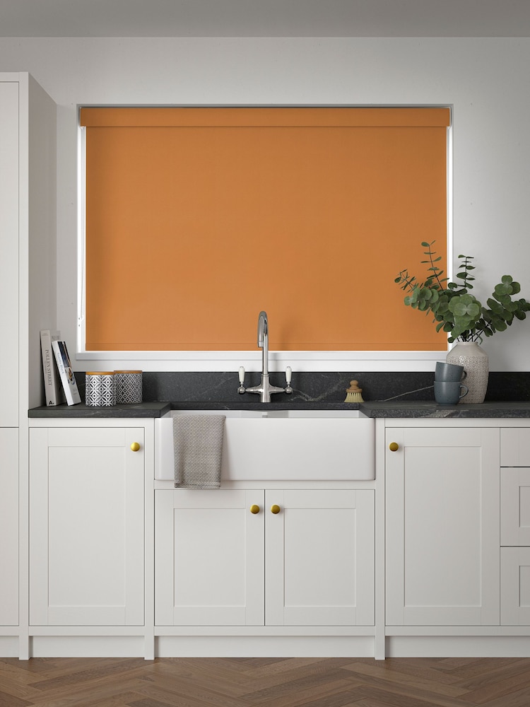 Ginger Orange Echo Made to Measure Blackout Roller Blind - Image 2 of 6