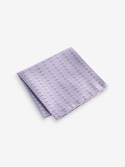 Lilac Purple Jacquard Bow Tie And Pocket Square Set - Image 2 of 6