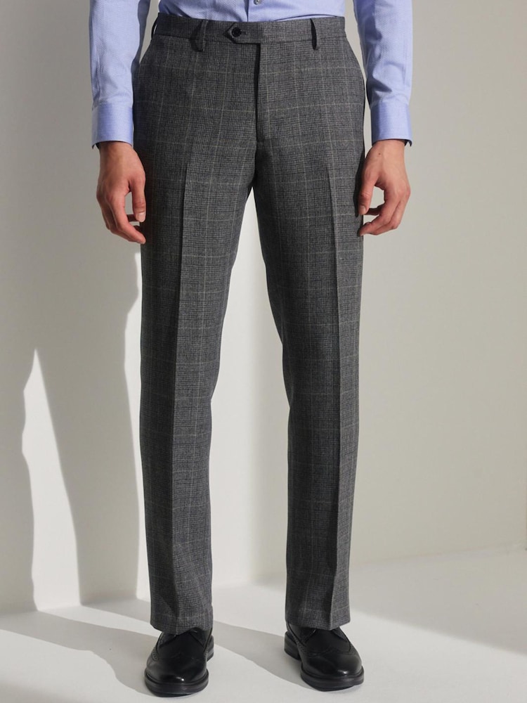 Gris - Pantalones de traje a medida con diseño de cuadros Príncipe de Gales - Imagen 1 de 9 Gris - Pantalones de traje a medida con diseño de cuadros Príncipe de Gales - Imagen 1 de 9