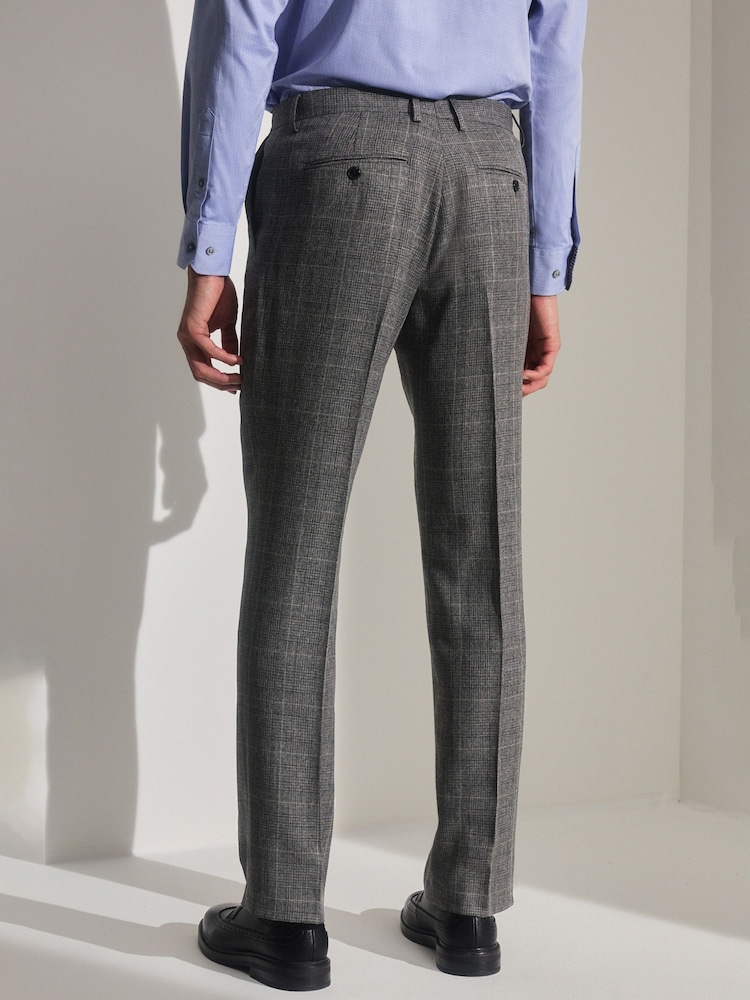 Gris - Pantalones de traje a medida con diseño de cuadros Príncipe de Gales - Imagen 2 de 9 Gris - Pantalones de traje a medida con diseño de cuadros Príncipe de Gales - Imagen 2 de 9