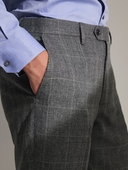 Grey Prince of Wales Tailored fit Check Suit: Trousers - Image 4 of 9