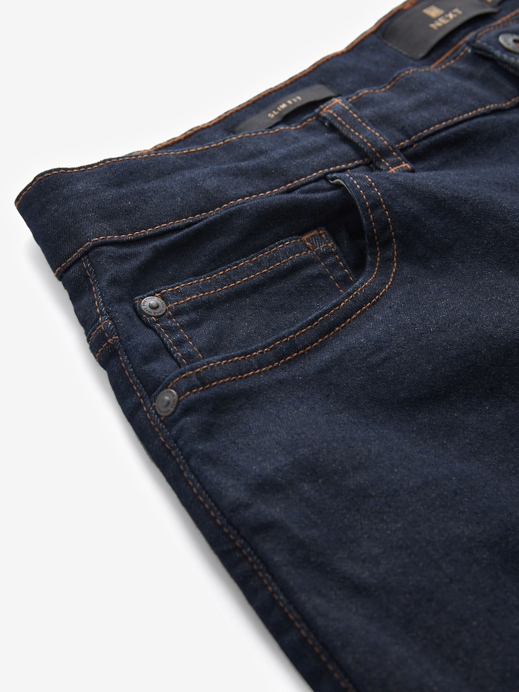 Indigoblau Rinse - Einzeln - Slim Fit Classic Stretch-Jeans - Image 9 of 11